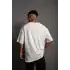 Erkek 24/1 Düz A Kalite Oversize T-shirt - Beyaz