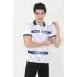 Erkek Yakalı Slim Fit Baskılı T-Shirt - Beyaz