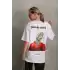 Unisex Baskılı Oversize T-Shirt - Beyaz