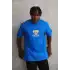 Unisex Baskılı Oversize T-Shirt - Mavi