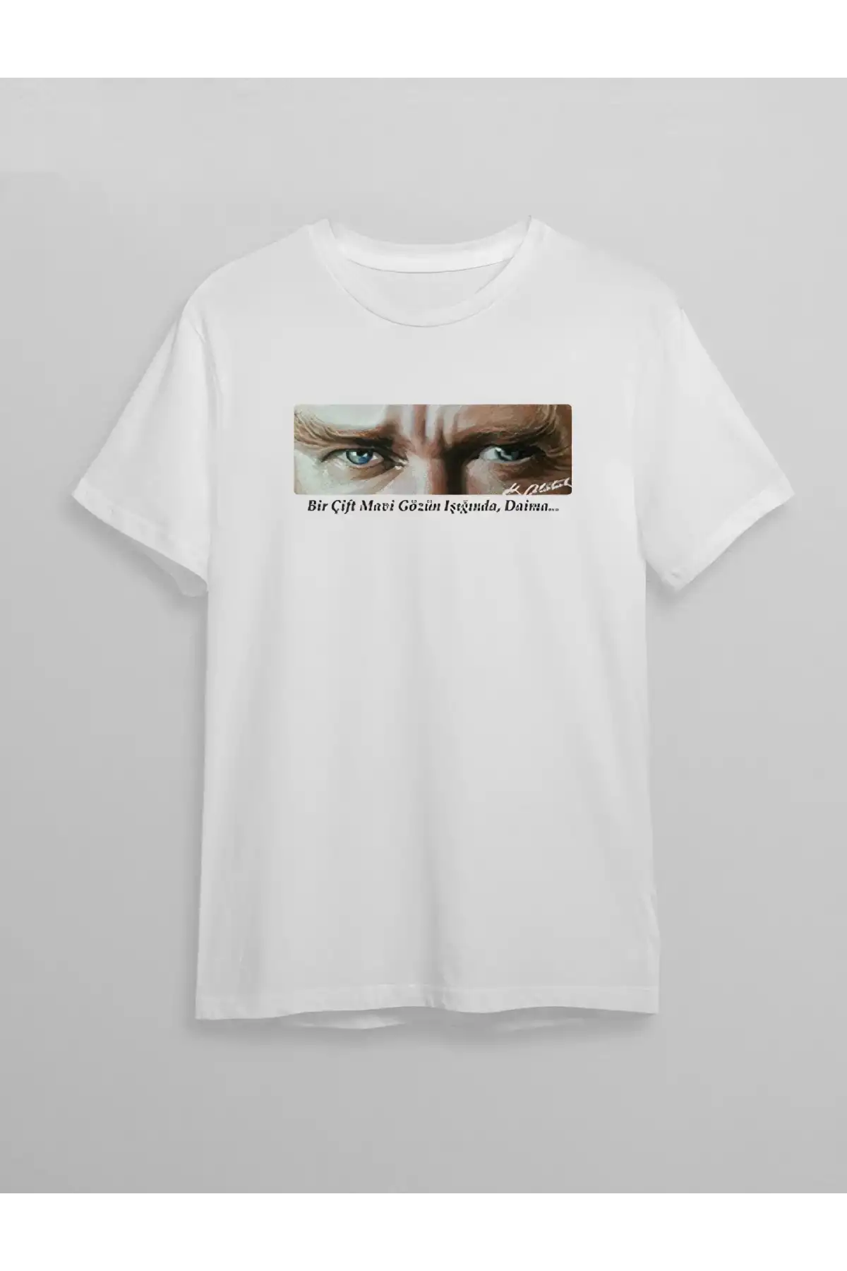 10 Kasım Unisex Atatürk Baskılı T-shirt - Beyaz