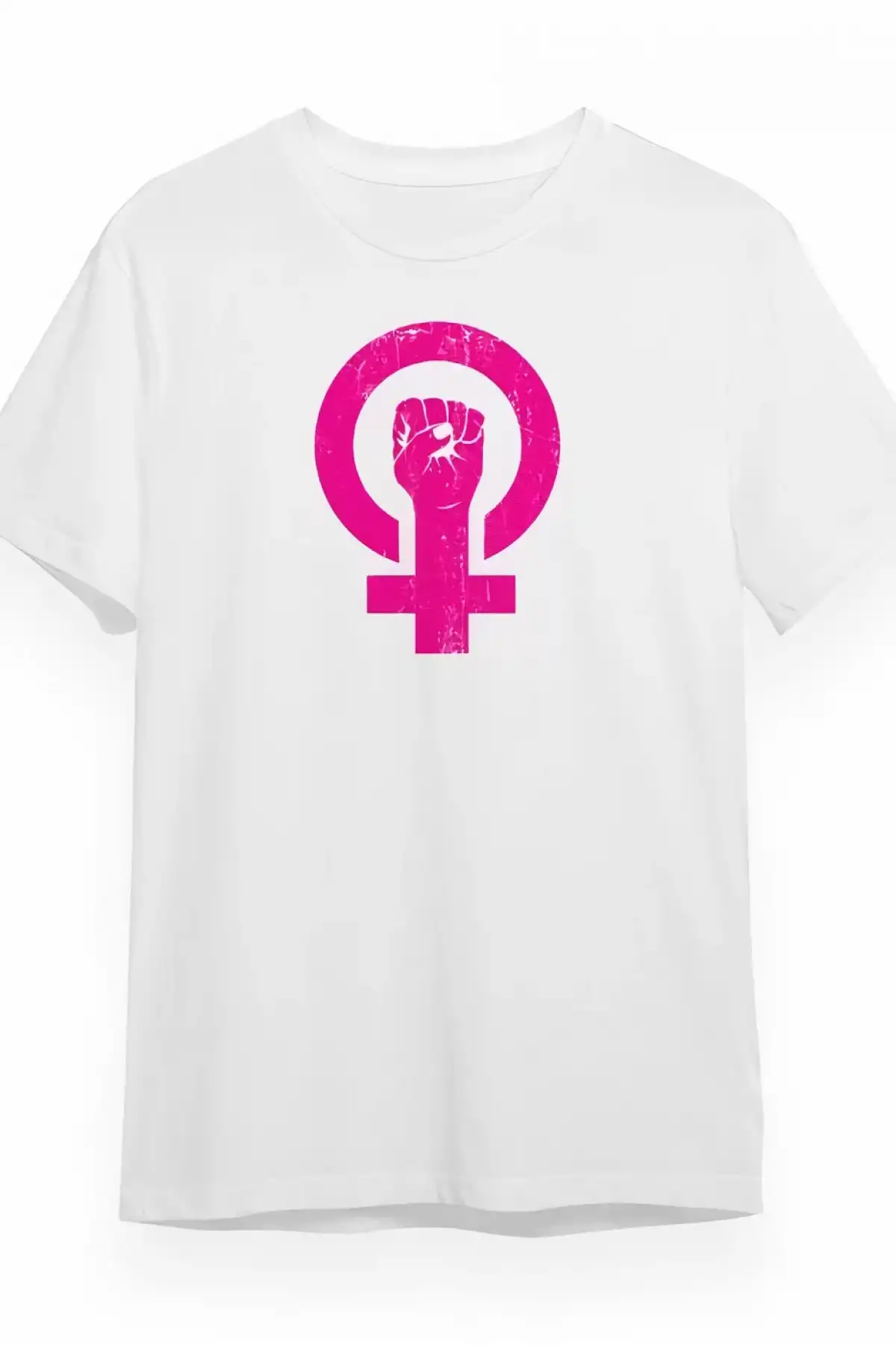 8 Mart Dünya Kadınlar Günü İçin Özel Baskılı T-shirt - Beyaz