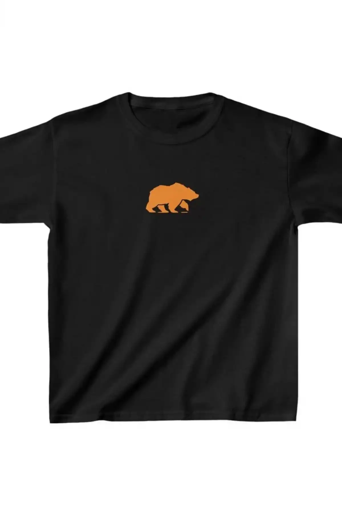 Unisex Çocuk Baskılı T-Shirt - Siyah