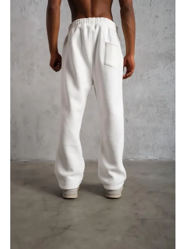 Erkek Baggy Alt Eşofman - Beyaz