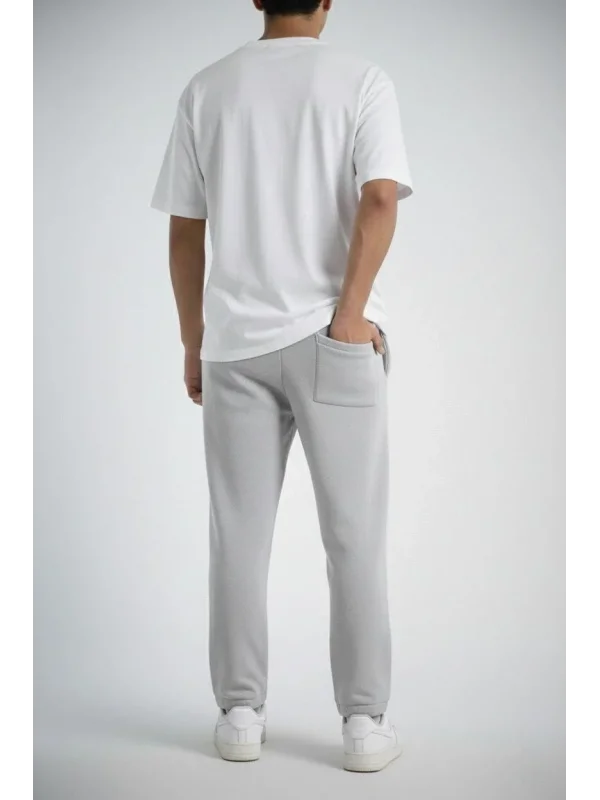 Erkek Lastikli Alt Eşofman - Gri