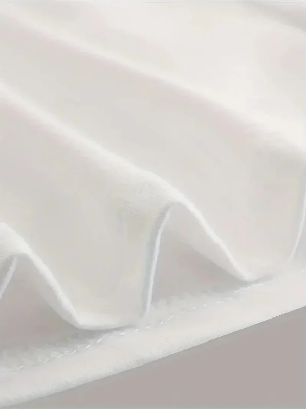 Lushiowear Erkek Tişört Penye Compack Ejder Baskılı Bisiklet Yaka T-shirt - Beyaz