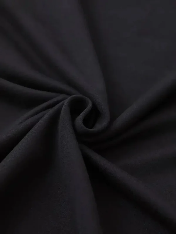 Lushiowear Kadın Kısa Kol Yazlık Tişört Bisiklet Yaka Baskılı Oversize T-Shirt - Siyah