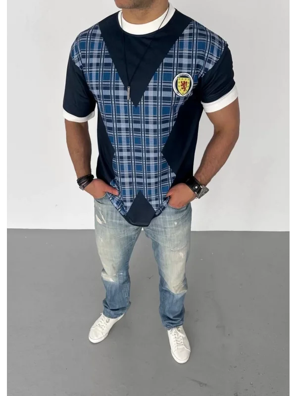 Unisex Bisiklet Yaka Baskılı Oversize T-Shirt - Siyah