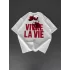 Baskılı Oversize Bisiklet Yaka T-shirt - Beyaz