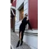 Bolerolu Boğazlı Uzun Elbise 2 Li Triko Takım - Siyah