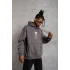 Erkek Baskılı Kapüşonlu Sweat - Gri