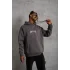 Erkek Baskılı Kapüşonlu ve Kanguru Cepli Sweat- Gri