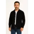 Erkek Fitilli Kadife Cepli Gömlek Oversize Rahat Kalıp - Siyah