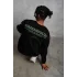 Erkek Oversize Sweatshirt – Siyah Renk | Ön ve Sırt Baskılı, Üç İplik İçi Pamuklu Kumaş, Rahat Kalıp, Ribanalı Kışlık Sweat | Winagain Polizei Serisi - Siyah