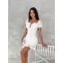 Göğüs Bağlamalı Mini Elbise - Beyaz