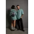 Kadın Sırt Golf Gtı Baskılı Oversize T-shirt - Mint Yeşili