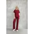 Osy Modal Yumuşak dokulu Kumaş Bisiklet Yaka Kısa Kollu Takım - Bordo