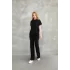 Osy Modal Yumuşak dokulu Kumaş Bisiklet Yaka Kısa Kollu Takım - Siyah