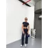 Osy Modal Yumuşak Dokulu Kumaş Kısa Kollu Crop Alt ispanyol Paça Pantalon ikili Takım - Füme