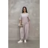 Osy Modal Yumuşak Dokulu Kumaş Oversize Bisiklet Yaka T-shirt Jogger Eşofman Altı Eşofman Takımı - Gri