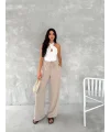 Ayrobin Oversize Kadın Pantalon - Bej