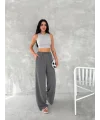 Ayrobin Oversize Kadın Pantalon - Füme