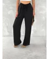 Ayrobin Oversize Kadın Pantalon - Siyah