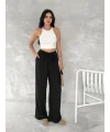 Ayrobin Oversize Kadın Pantalon - Siyah