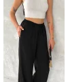 Ayrobin Oversize Kadın Pantalon - Siyah