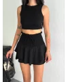 Ayrobin Şortlu Etek - Siyah