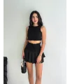 Ayrobin Şortlu Etek - Siyah