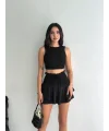 Ayrobin Şortlu Etek - Siyah