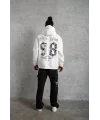 Erkek 98 Baskılı Kapşonlu Sweat - Beyaz