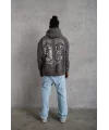Erkek 98 Baskılı Kapşonlu Sweat - Gri