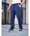 Erkek Keten Cepli Çıma Dikişli jogger Buggy Pantalon Rahat kalıp - Lacivert
