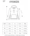 Erkek Nakış İşlemeli Kapşonlu Antrasit Sweatshirt Üç İplik Double Oversize- Füme