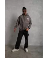Erkek SCHOOL BOY Baskılı Kapüşonlu Sweat - Gri