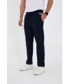 Erkek Üç İplik Basic Eşofman Boru Paça İpli Pantolon - Lacivert