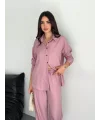 Gömlek Pantolon ikili Takım - Toz Pembe