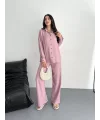 Gömlek Pantolon ikili Takım - Toz Pembe