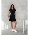 kısa kollu Mini Elbise - Siyah