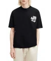 Lushiowear Erkek Tişört Baskılı Oversize Kısa kol T-shirt - Siyah
