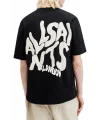 Lushiowear Erkek Tişört Baskılı Oversize Kısa kol T-shirt - Siyah