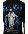 Lushiowear Erkek Baskılı Oversize  Kısa kol T-Shirt - Siyah