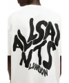 Lushiowear Erkek Tişört Baskılı Oversize kısa kol T-Shirt - Beyaz