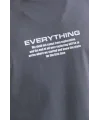 Lushiowear Erkek Tişort  Bisiklet Yaka Baskılı Oversize T-Shirt - Gri