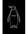 Lushiowear Erkek Nihilist Penguen Baskılı 3 İplik Pamuklu Kapüşonlu Sweatshirt Hoodie Siyah