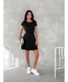 Lushiowear Kadın kısa kollu Mini Elbise - Siyah