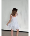 Mini Askılı Elbise - Beyaz