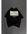 Unisex Baskılı Oversize T-Shirt - Siyah